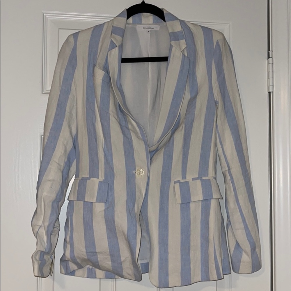 Linen Blazer and Shorts Matching Set